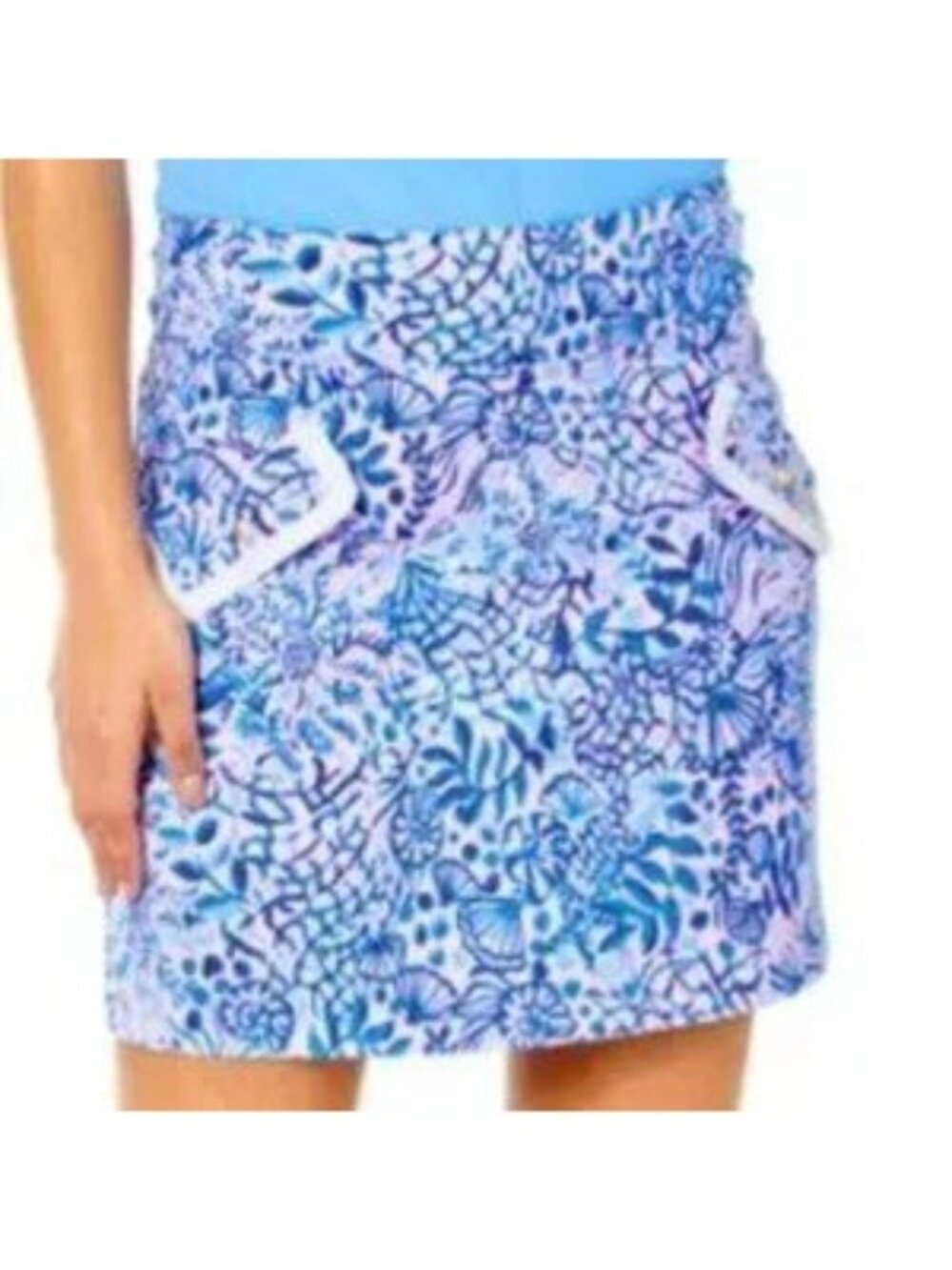 Lilly Pulitzer Luxletic UPF 50+ Monica skort High Tide Good Vibes size 2